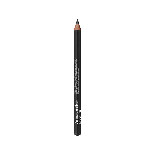 Annabelle Vegan Kohl Eyeliner, Matte Finish, 74 Blackest Black, Intense Colour Payoff, Long-Lasting, Cruelty-Free, Paraben-Free, Silicone-Free, Fragrance-Free, Hypoallergenic, 1.14 g