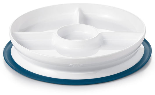 OXO Tot Stick & Stay Suction Divided Plate, Navy
