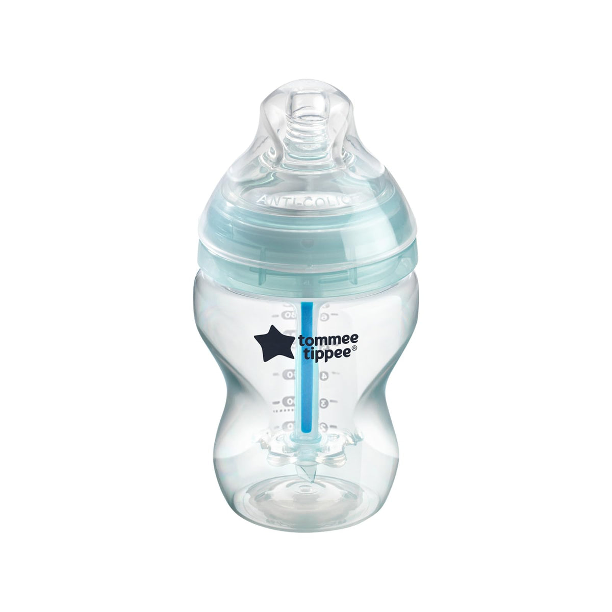 Tommee Tippee Anti-Colic Baby Bottle, Slow Flow Breast-Like Nipple and Unique Anti-Colic Venting System, 9oz, 1 Pack