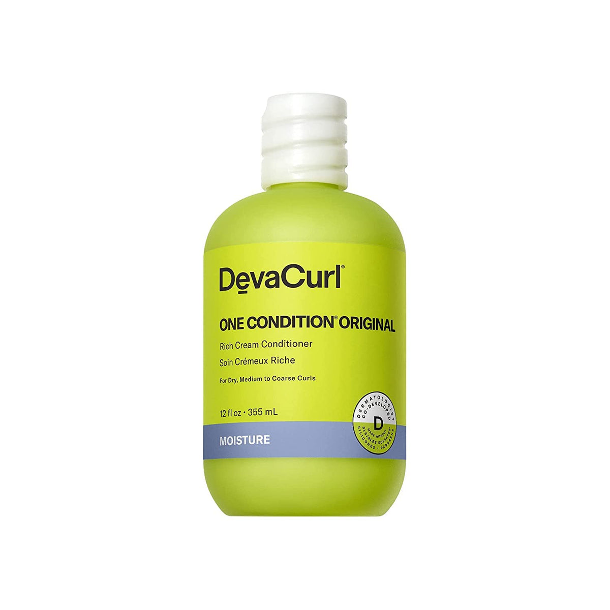 DevaCurl One Condition Original Rich Cream Curl Conditioner, Curly Hair Detangler, Anti Frizz Hair Product, Hair Moisturizer, For Medium Waves, Curls and Coils