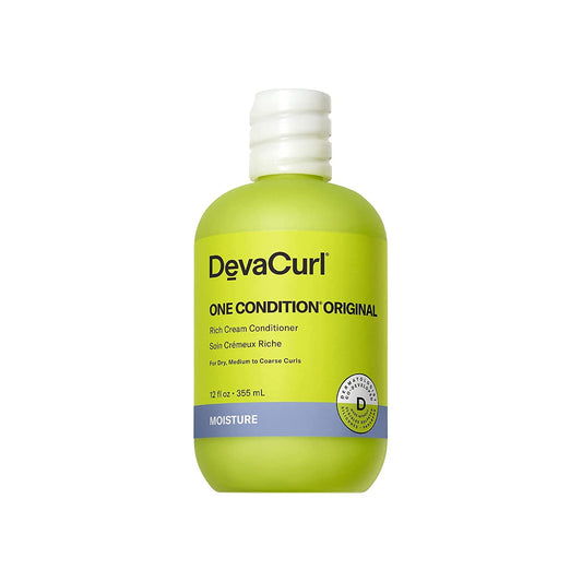 DevaCurl One Condition Original Rich Cream Curl Conditioner, Curly Hair Detangler, Anti Frizz Hair Product, Hair Moisturizer, For Medium Waves, Curls and Coils