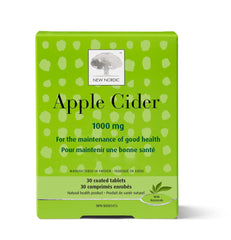 New Nordic Apple Cider 1000 mg - Natural Apple Cider Pills Offer General & Digestive Support - No Bitter Taste - Also includes Chromium - 30 Vegan Tablets