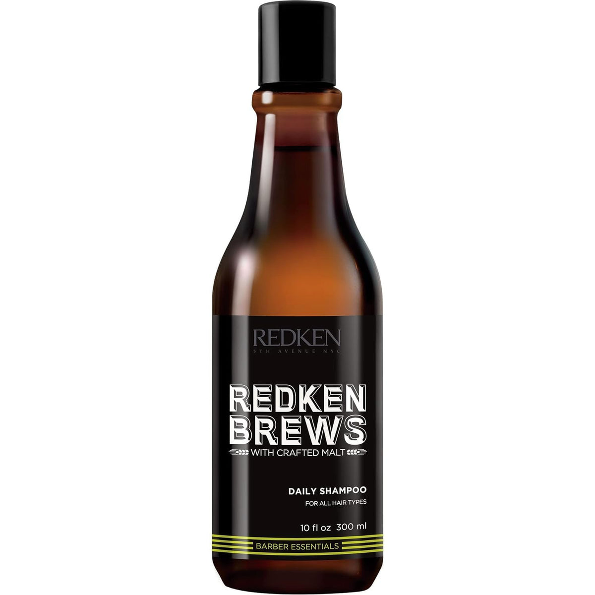 Redken Brews Shampoo, Daily Shampoo For Men, Lightweight Cleanser For All Hair Types,With Protein, Moisturizing, Essentials for Men, Perfect for Suitcase or Gym, 300 ML
