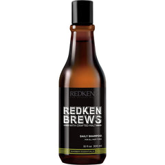 Redken Brews Shampoo, Daily Shampoo For Men, Lightweight Cleanser For All Hair Types,With Protein, Moisturizing, Essentials for Men, Perfect for Suitcase or Gym, 300 ML