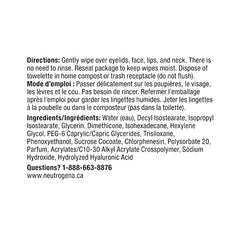 Neutrogena Hydro boost make-up removing cleansing wipes made with hydrating hyaluronic acid, 25 count