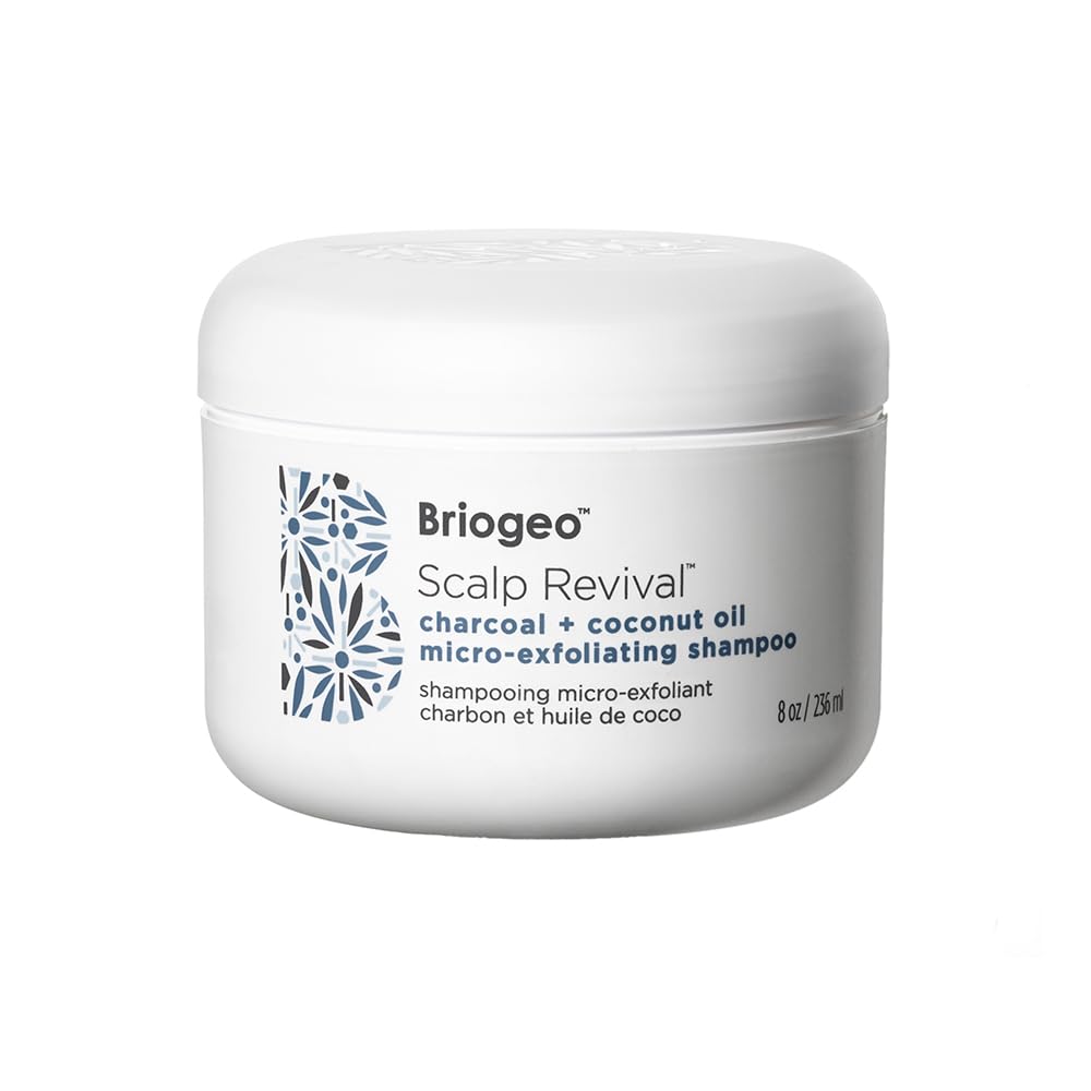 Briogeo Scalp Revival Charcoal + Coconut Oil Micro-Exfoliating Shampoo, Treatment for Dry & Itchy Scalp, Clarifying Shampoo for Build Up, Scalp Scrub for Oily Scalp, Vegan, Cruelty-Free, 8 fl oz