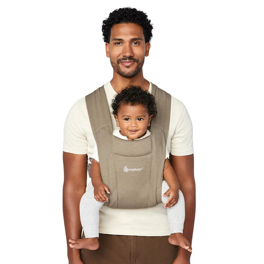 Ergobaby Embrace Newborn Baby Carrier for Infants 0-12 Months (7-25 lbs) - Ergonomic 2-Position Infant Carrier with Head and Neck Support, Hip-Healthy Positioning - Olive Green