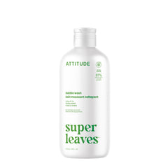 ATTITUDE Bubble Bath & Body Wash, EWG Verified, Vegan & Plant-Based, Dermatologist-Tested, Gentle Cleansing Formula, Pear & Amber Scent, 473 mL
