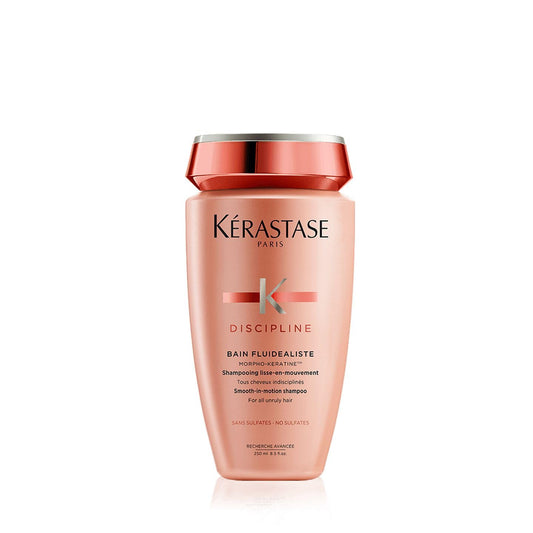 Kérastase Discipline Sulfate Free Shampoo, Smoothing Anti-Frizz Shampoo, Leaves Hair Feeling Soft and Nourished, With Morpho-Keratine, For All Hair Types, Bain Fluidealiste,250ml