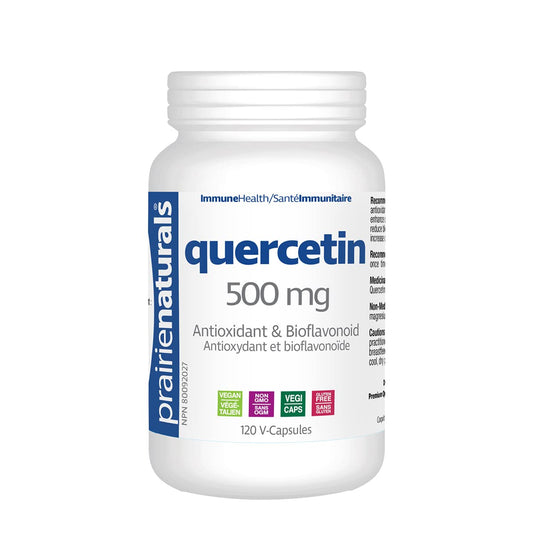 Prairie Naturals Quercetin 500mg Antioxidant & Bioflavonoid Capsule - 120 Count