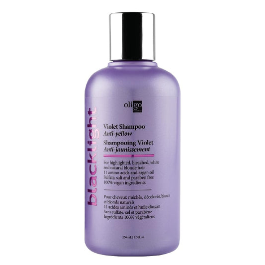 Oligo Professionnel Blacklight Violet Shampoo Sulfate Free Purple Shampoo For Colour Treated Hair | Toner For Blonde Hair, Removes Brassy Tones | Paraben Free Shampoo for Bleached Hair, 250mL