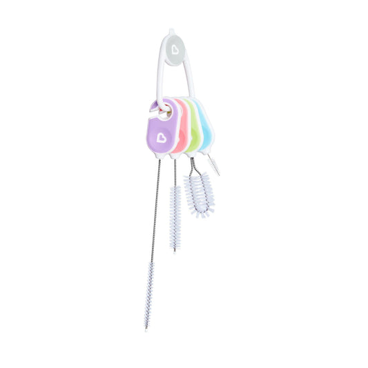 Munchkin Details Bottle and Cup Cleaning Brush 4 Pieces Set with Key Ring