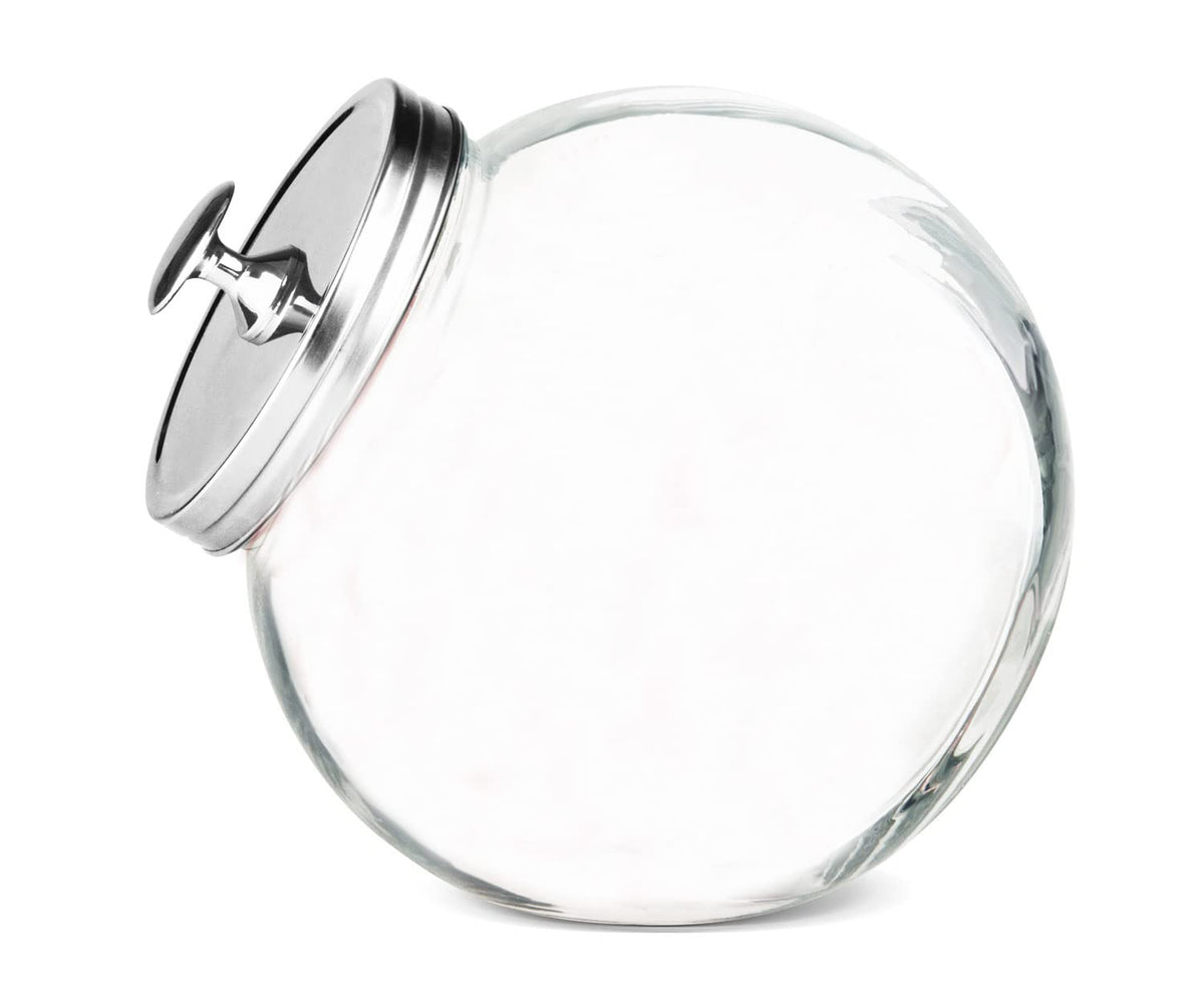 HOME BASICS GJ01385 Glass Cookie Jar, Large