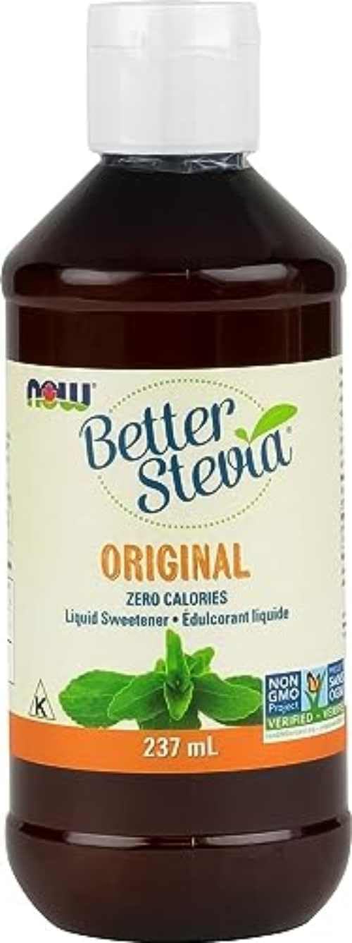 NOW Foods BetterStevia Original Zero-Calorie Liquid Sweetener, Keto Friendly, Suitable for Diabetics, No Erythritol, 237ml