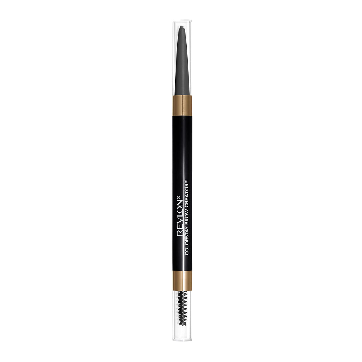 Revlon Eyebrow Pencil & Powder, ColorStay Brow Creator 2-in-1 Eye Makeup with Spoolie, Longwearing with Precision Tip, 615 Soft Black, 0.23 Oz/ 6.5g