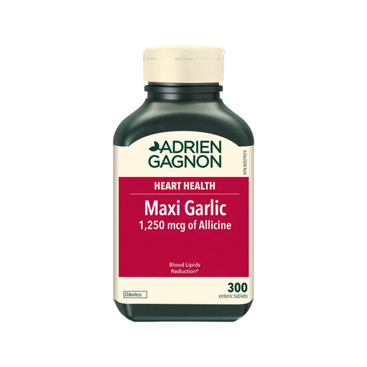 Adrien Gagnon - Maxi Garlic 1250 mcg, for Cardiovascular Health, Helps Reduce Blood Lipids, 300 tablets