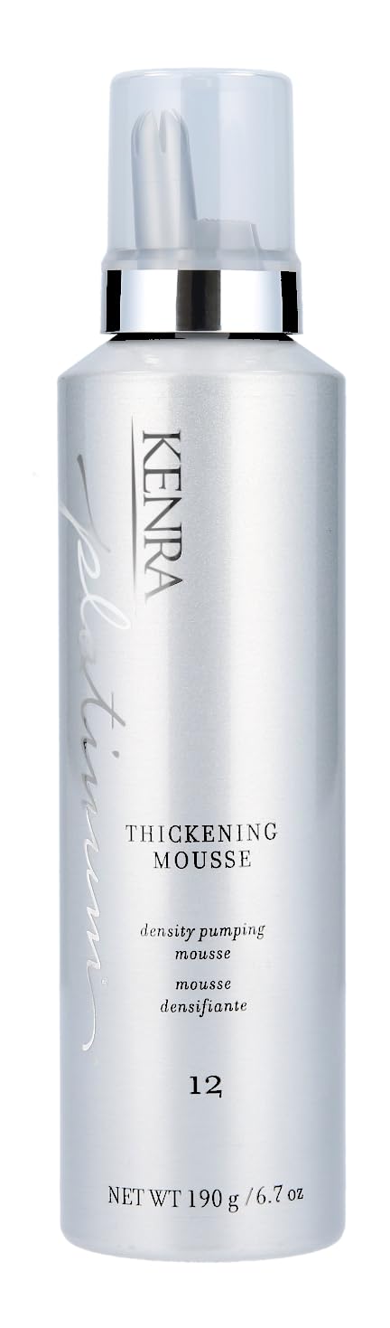 Kenra Platinum Thickening Mousse 12 | Thickening Mousse for Fine Hair | Adds Volume & Density with Heat Protection | 198 mL