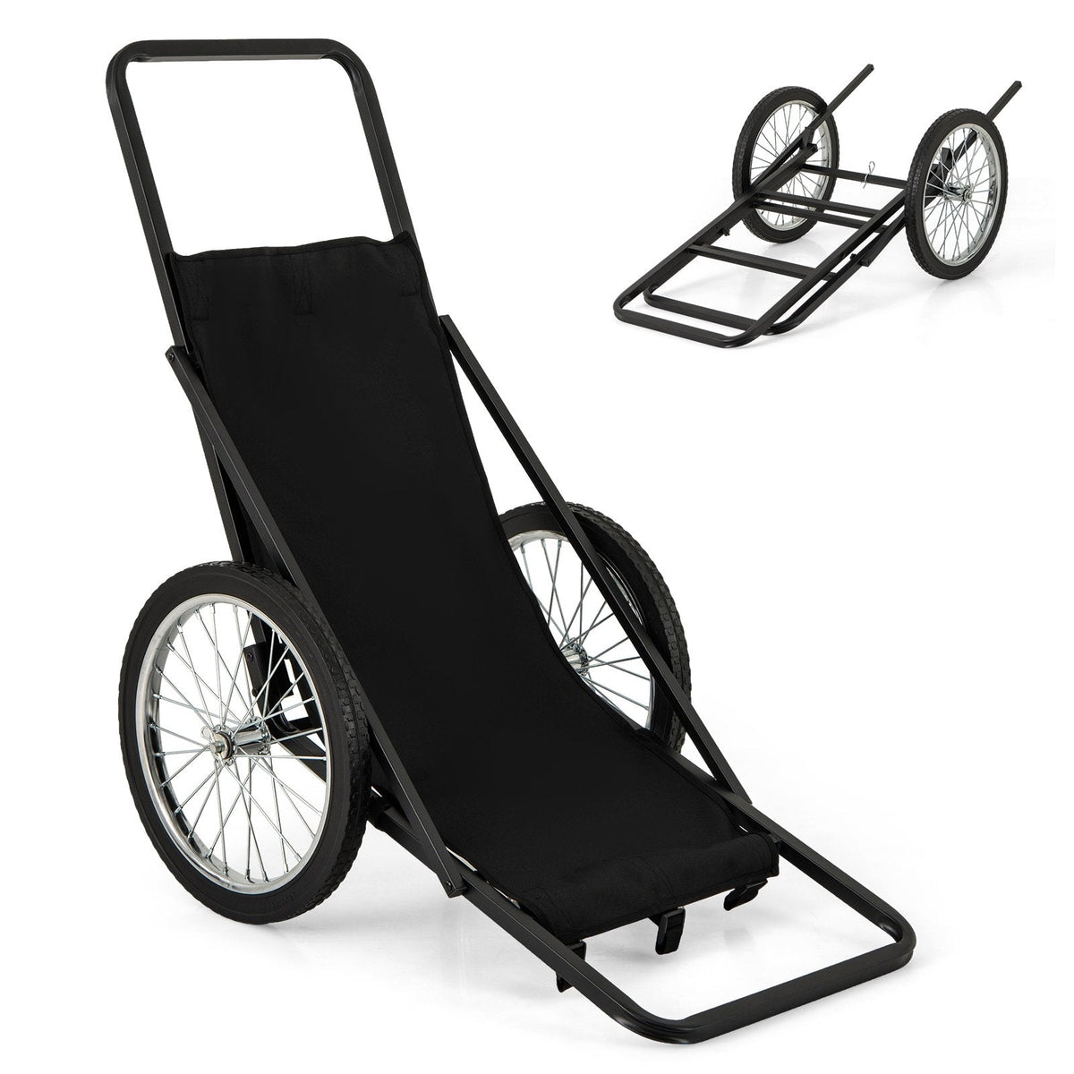 550 LBS Folding Deer Game Cart with Polyester Liner for Hunting