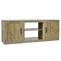 TV Stand with Double Barn Doors for TVs up to 65 Inch-Natural