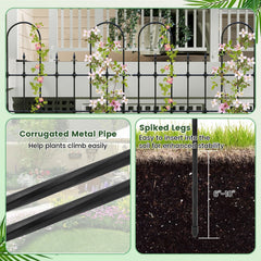 58 x 73 Inch Outdoor Garden Rose Arch Trellis for Climbing Plants