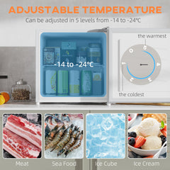 1.1 Cu. Ft. Mini Freezer, Compact Upright Freezer with Reversible Door, Removable Shelf, Adjustable Temperature, Black