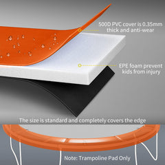 14ft Trampoline Replacement Pad Trampolining Replacement Jump Bounce Exercise GYM Pad Only Light Blue