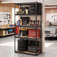 5-Tier Garage Shelving Unit 2200 LBS Metal Storage Shelves Adjustable Utility Rack-Set of 4