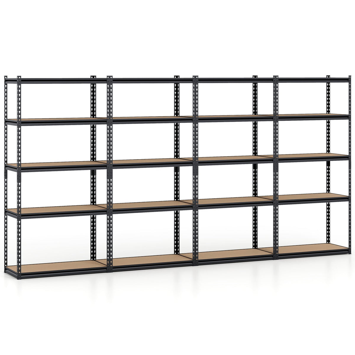 5-Tier Garage Shelving Unit 2200 LBS Metal Storage Shelves Adjustable Utility Rack-Set of 4