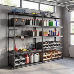 5-Tier Metal Shelving Unit 2000 lbs Capacity with Adjustable Wire Racks Set of 2