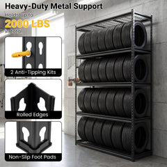 5-Tier Metal Shelving Unit 2000 lbs Capacity with Adjustable Wire Racks Set of 2
