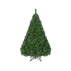 5 FT Unlit Hinged Artificial Christmas Tree with 519 Full PVC Branch Tips and Folding Metal Base
