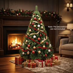 5 FT Unlit Hinged Artificial Christmas Tree with 519 Full PVC Branch Tips and Folding Metal Base