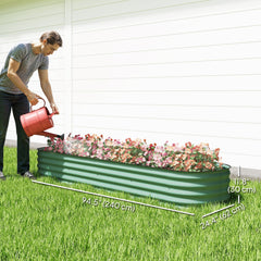 4.9 x 2 x 1ft Galvanized Raised Garden Bed Kit, Metal Planter Box with Safety Edging, Black