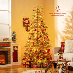 6.5 FT Pre-Lit Christmas Tree with 578 Soft TPE Tips, Gradient Foliage and 390 Colour LEDs