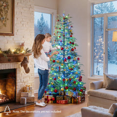 6.5 FT Pre-Lit Christmas Tree with 578 Soft TPE Tips, Gradient Foliage and 390 Colour LEDs