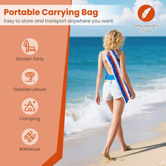6.5 Feet Beach Umbrella with UPF50+ Sun Protection and Push Button Tilt-Colorful