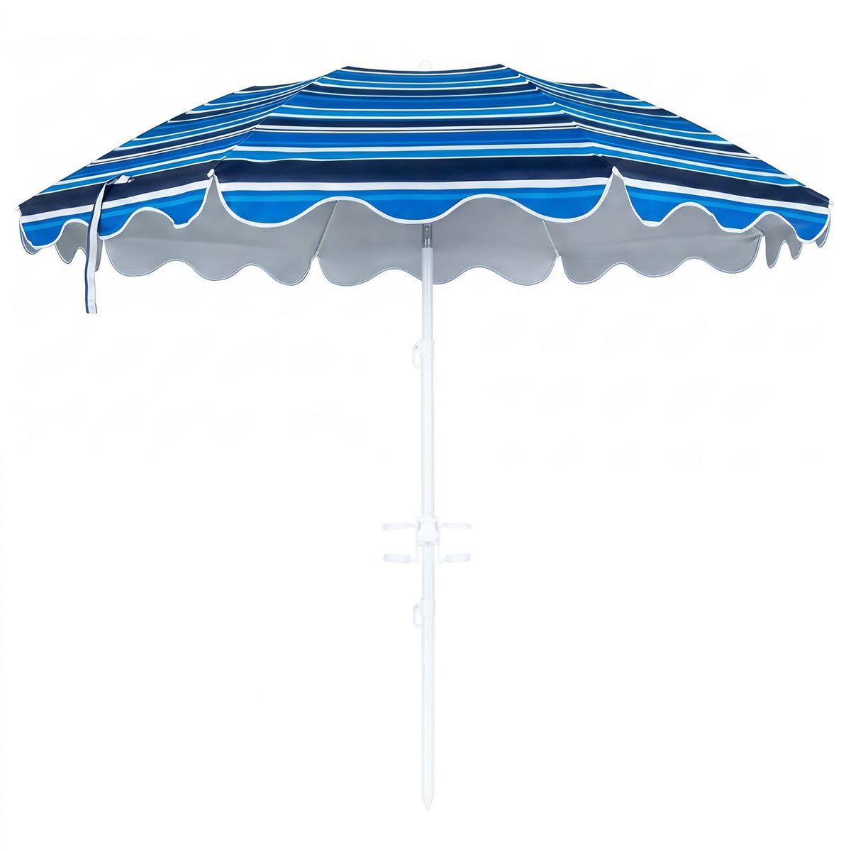 6.5 FT Beach Umbrella UPF 50+ with Sand Anchor for Garden Pool Backyard-Navy