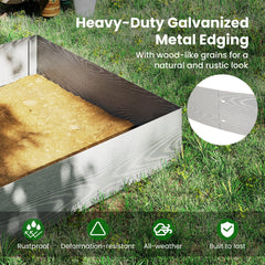 6-Pack 20 FT Galvanized Metal Landscape Edging for Lawn Yard（Patented）