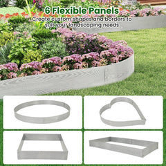 6-Pack 20 FT Galvanized Metal Landscape Edging for Lawn Yard（Patented）