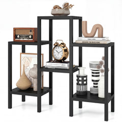 6-Tier Plastic Modular Storage Shelves for Living Room and Kitchen-Black