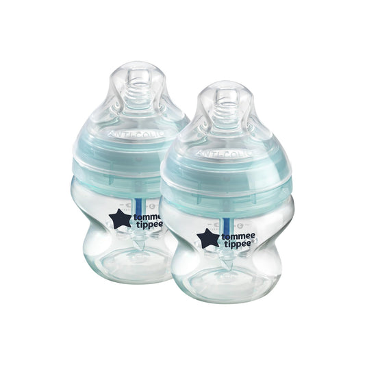 Tommee Tippee Anti-Colic Baby Bottles, Slow Flow Breast-Like Nipple and Unique Anti-Colic Venting System, 5oz, 2 Pack