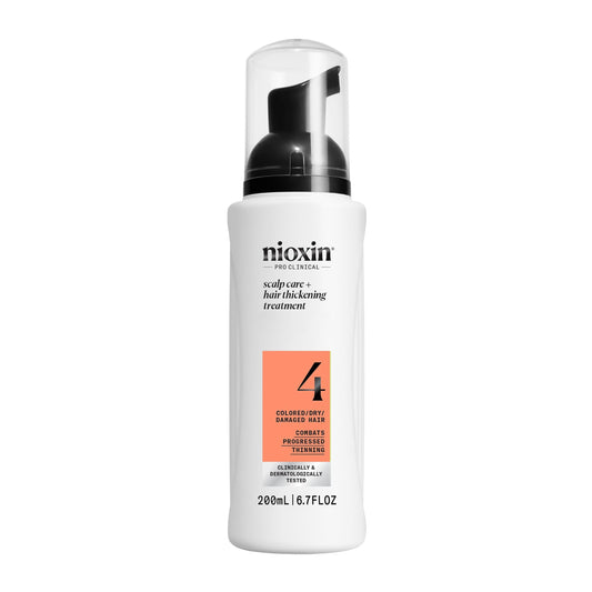 Nioxin System 4 Scalp + Hair Thickening Treatment- Serum for Damaged Hair with Progressed Thinning, 6.8 oz (Packaging May Vary)