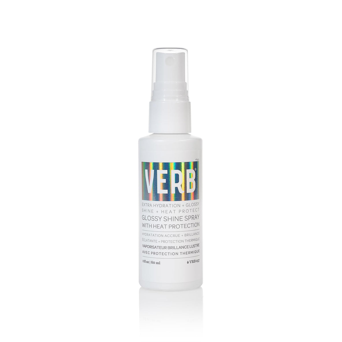 VERB Glossy Shine Spray, 2 fl oz - Moisturizing Heat Protection Hair Spray - Adds High Shine and Primes for Styling - Vegan, No Parabens or Harmful Sulphates