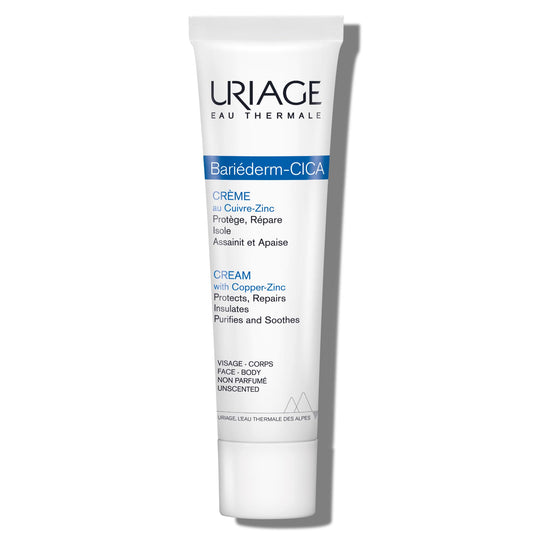 Uriage Bariederm-CICA Repair Cream With Copper-Zinc - Multi-purpose Cream Limiting Marks For Weakened & Irritated Skin - Face & Body Moisturizer For The Whole Family - 40ml