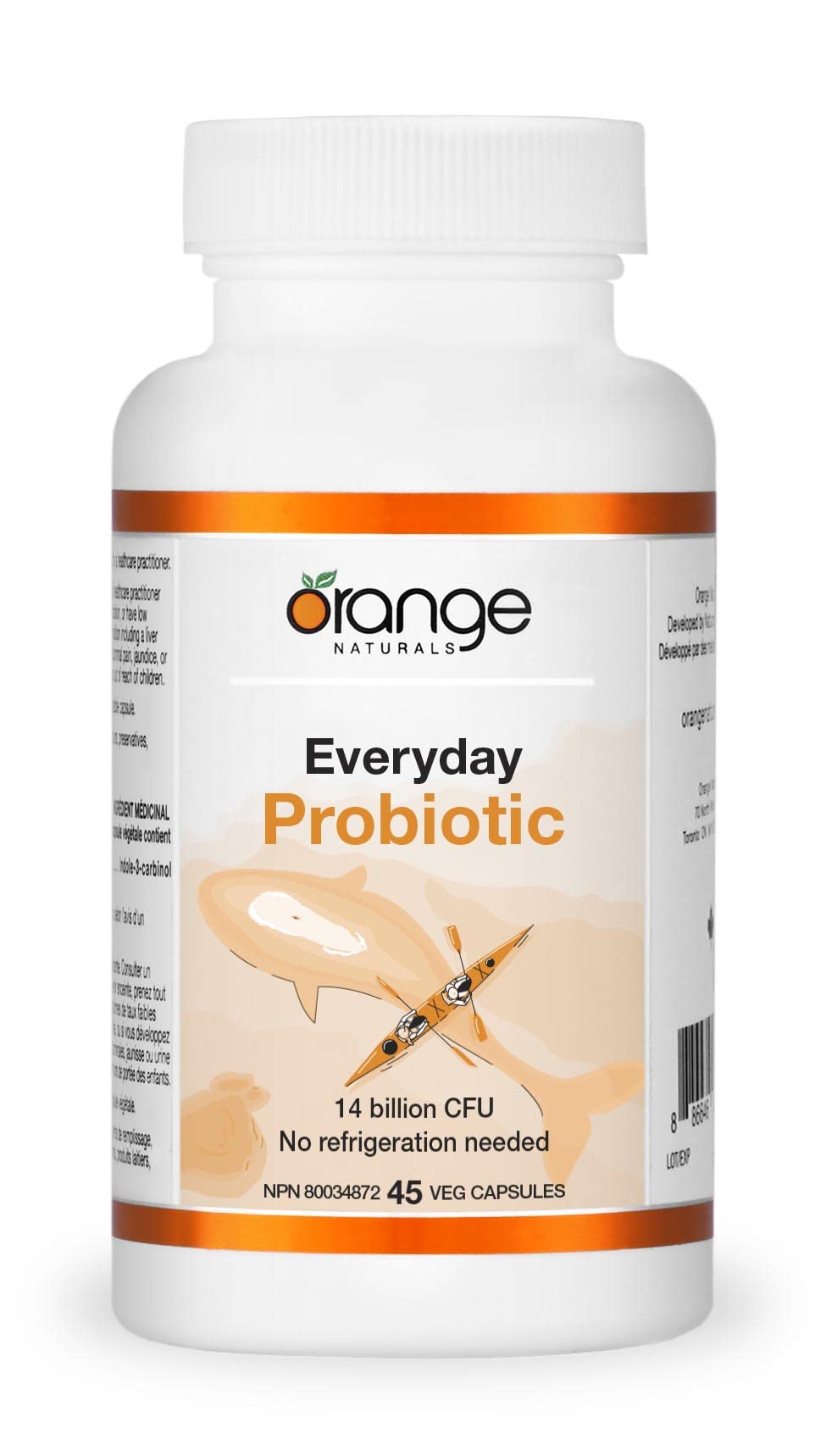 Orange Naturals Probiotics for Adults 14 Billion CFU Vegetable Capsules, 45 Count