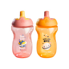 Tommee Tippee Sportee Bottle, Blue & Green/Pink & Purple, 12+ months, 2 Count (Colors will vary)