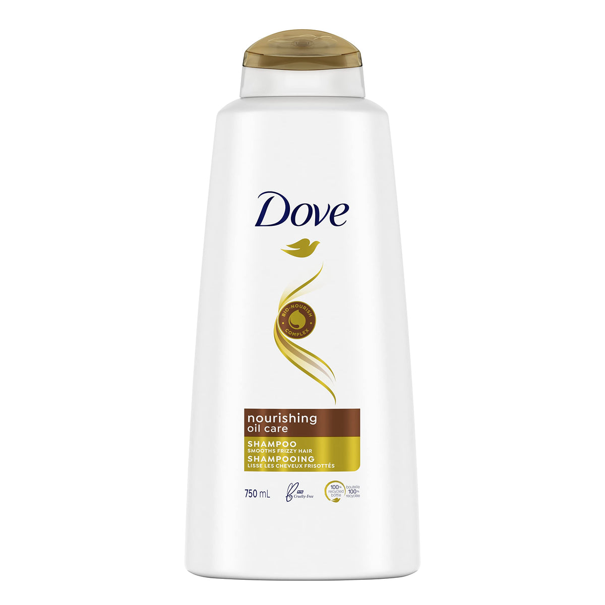Dove Shampoo Nourishing Oil Care non greasy formula for frizz control and smooth hair 750 ML