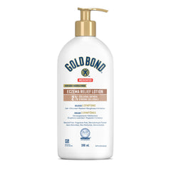 Gold Bond Medicated Eczema Relief Lotion, 396ml Pump Bottle, Hydrating and Moisturizing Body Lotion With 2% Colloidal Oatmeal to Combat Rashes and Help Relieve Minor Skin Irritation and Itching