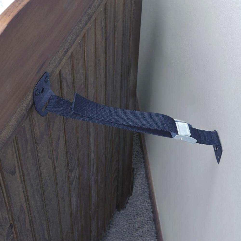 Toddleroo by North States - Furniture & TV Straps for Baby Proofing: Child Proof Anti Tip Straps for Furniture - 2 Pack - Black