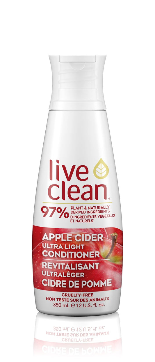 Live Clean Conditioner, Ultra Light Apple Cider, 350 mL